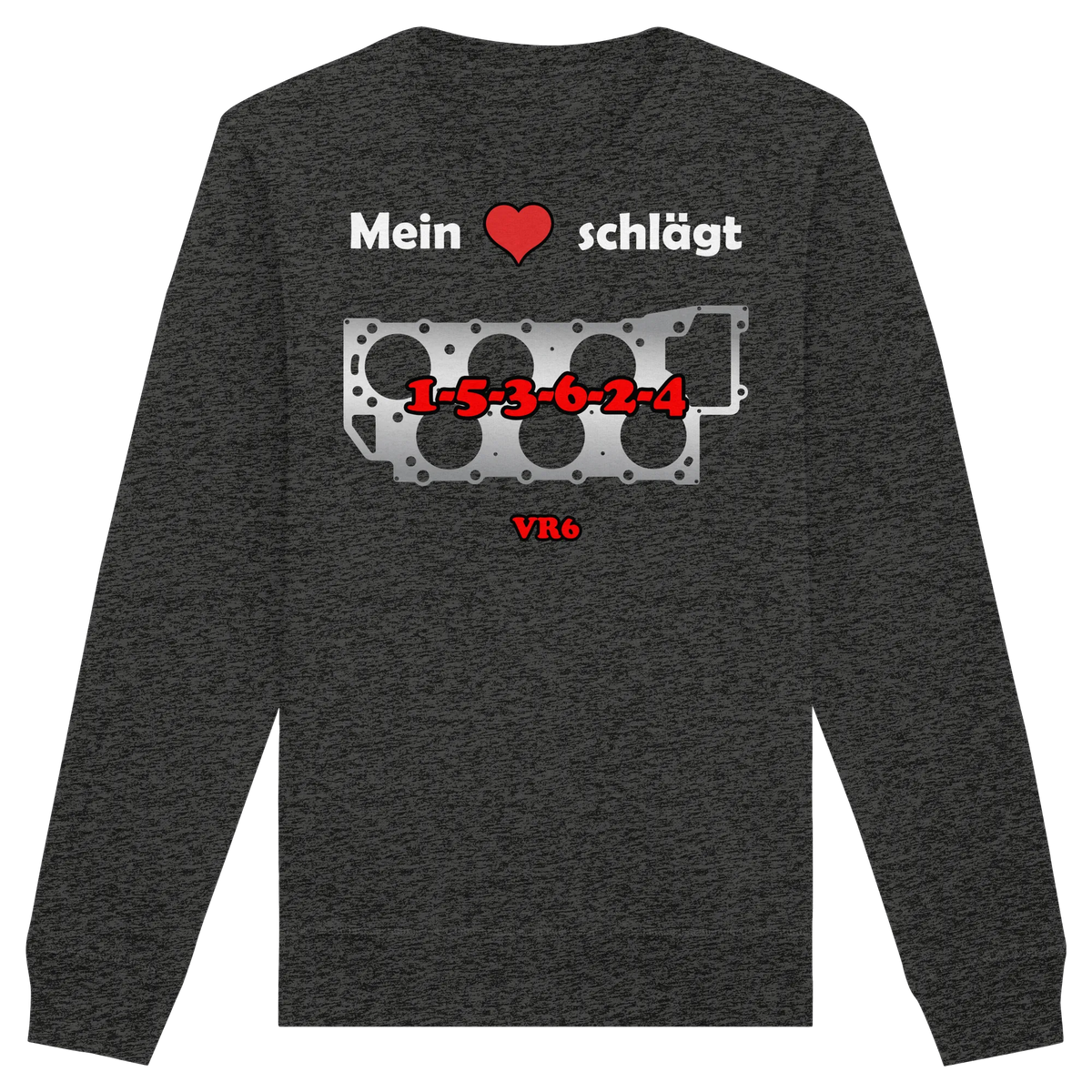Mein Herz schlägt 1-5-3-6-2-4 Sweatshirt-Sweatshirts-BassBuddys-Dark Heather Grey-XS-BassBuddys | Shop