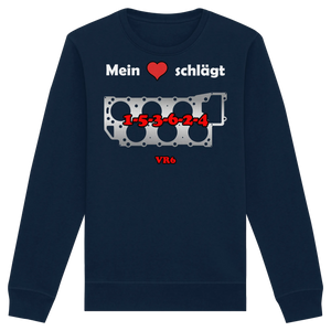 Mein Herz schlägt 1-5-3-6-2-4 Sweatshirt-Sweatshirts-BassBuddys-French Navy-XS-BassBuddys | Shop
