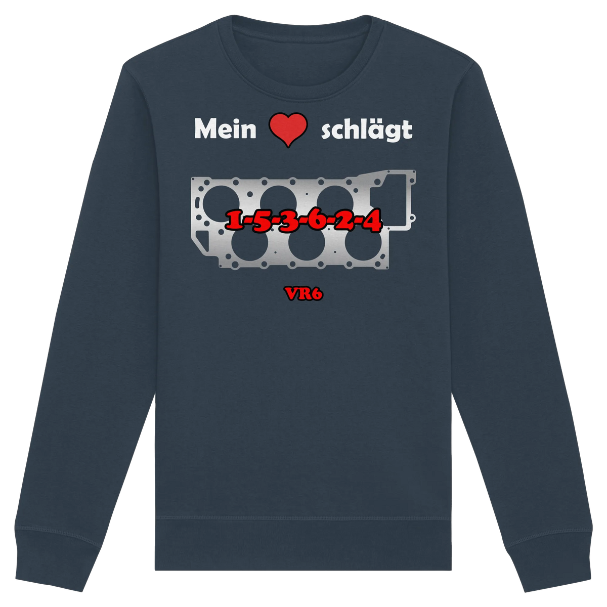 Mein Herz schlägt 1-5-3-6-2-4 Sweatshirt-Sweatshirts-BassBuddys-India Ink Grey-XS-BassBuddys | Shop