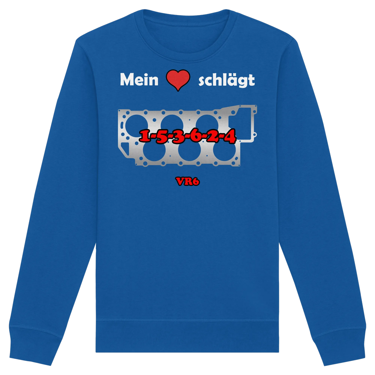 Mein Herz schlägt 1-5-3-6-2-4 Sweatshirt-Sweatshirts-BassBuddys-Royal Blue-XS-BassBuddys | Shop