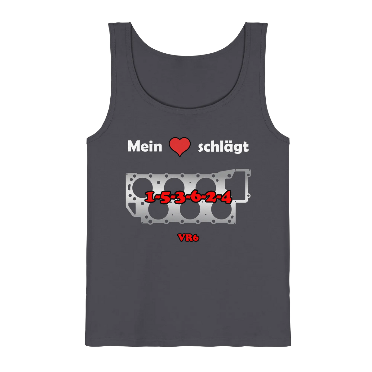 Mein Herz schlägt 1-5-3-6-2-4 Tank-Top-Tank-Tops-BassBuddys-Charcoal-S-BassBuddys | Shop