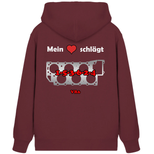 Mein Herz schlägt 1-5-3-6-2-4 Zipper Jacke-Jacken/ Zipper-BassBuddys-Burgundy-XS-BassBuddys | Shop