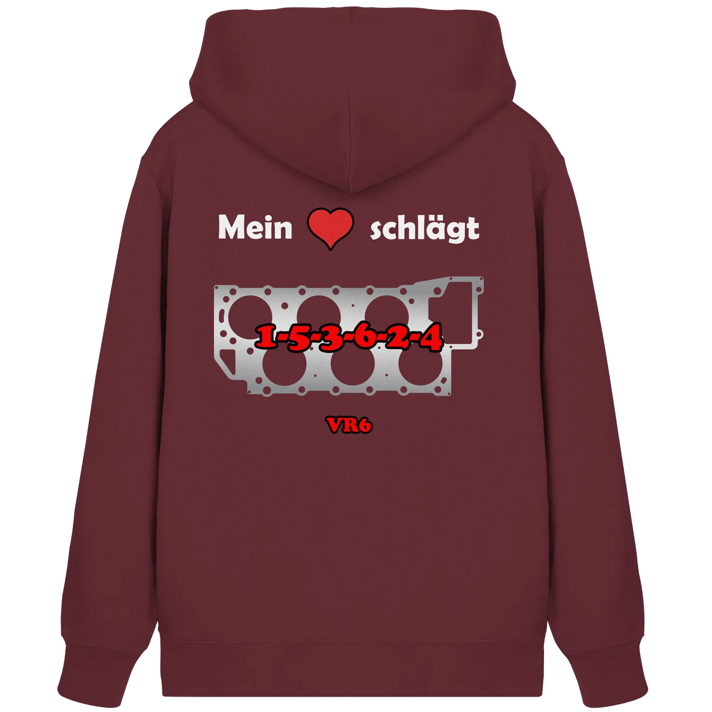 Mein Herz schlägt 1-5-3-6-2-4 Zipper Jacke