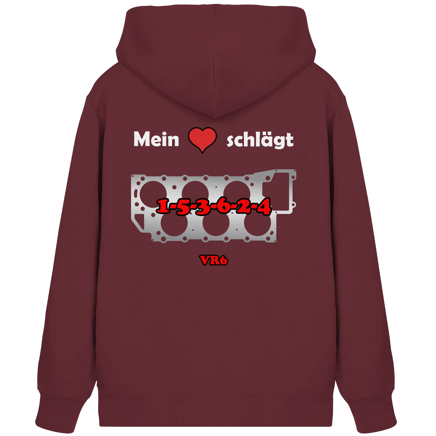 Mein Herz schlägt 1-5-3-6-2-4 Zipper Jacke