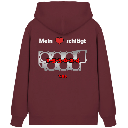 Mein Herz schlägt 1-5-3-6-2-4 Zipper Jacke