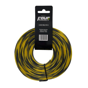 Nylon Sleeve schwarz/gelb 10m
