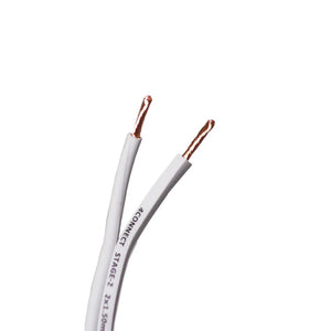 OFC-Lautsprecherkabel 2×1,5 mm² weiß