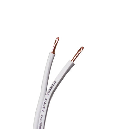 OFC-Lautsprecherkabel 2×1,5 mm² weiß