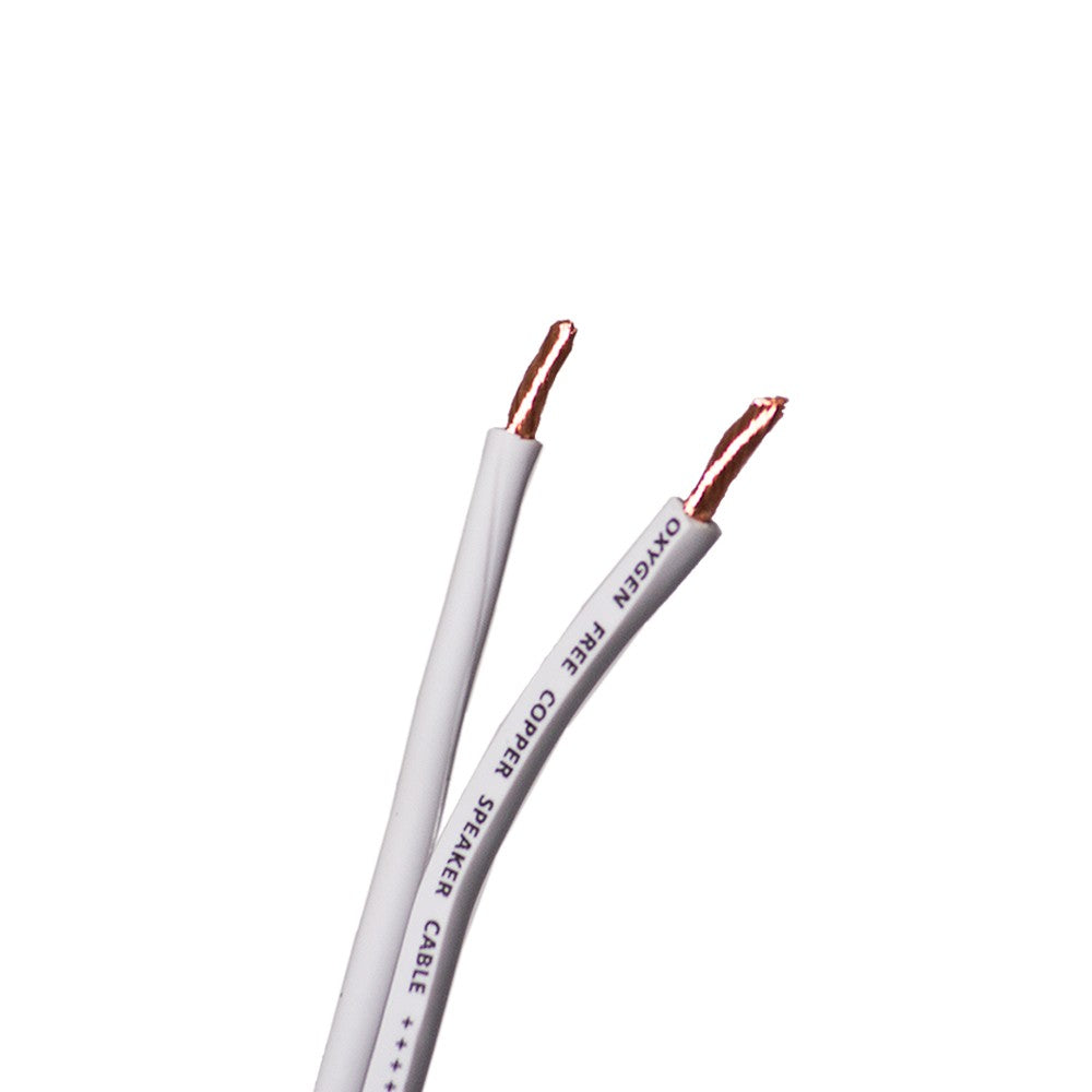 OFC-Lautsprecherkabel 2×2,5 mm² weiß