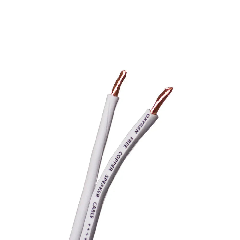 OFC-Lautsprecherkabel 2×2,5 mm² weiß