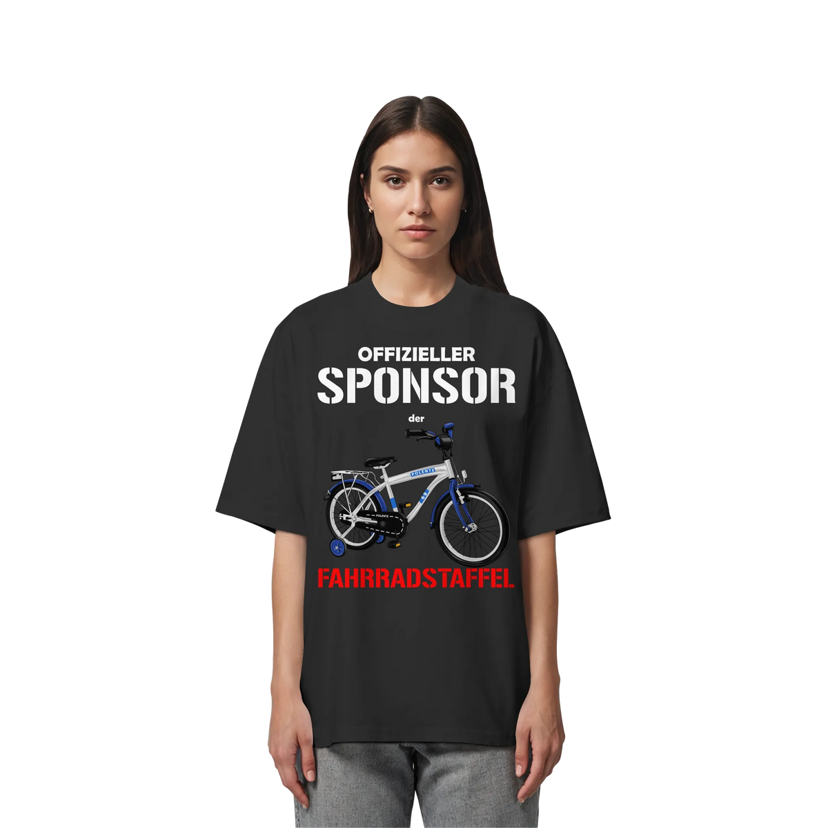 Offizieller Sponsor der FAHRRADSTAFFEL - Organic Oversize Shirt-Unisex-Shirts-BassBuddys-Black-XS-BassBuddys | Shop