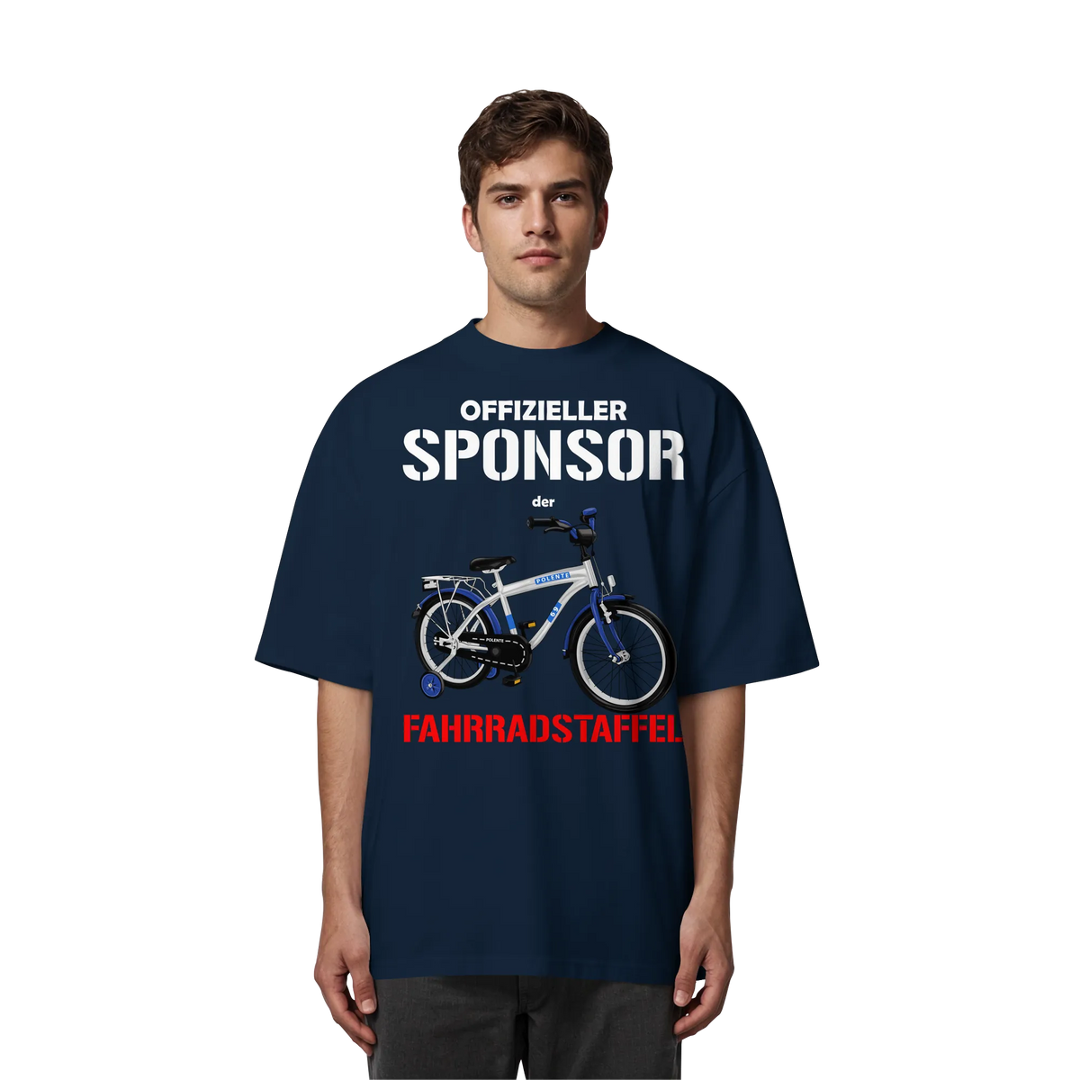 Offizieller Sponsor der FAHRRADSTAFFEL - Organic Oversize Shirt-Unisex-Shirts-BassBuddys-Black-XS-BassBuddys | Shop
