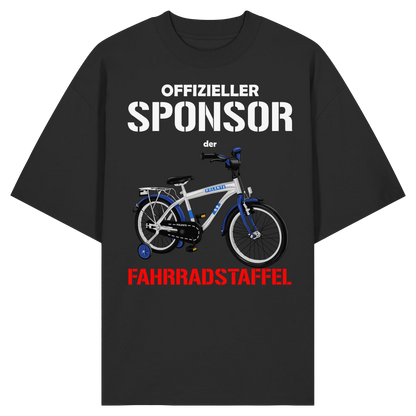 Offizieller Sponsor der FAHRRADSTAFFEL - Organic Oversize Shirt-Unisex-Shirts-BassBuddys-Black-XS-BassBuddys | Shop