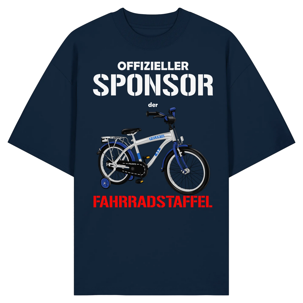 Offizieller Sponsor der FAHRRADSTAFFEL - Organic Oversize Shirt-Unisex-Shirts-BassBuddys-French Navy-XS-BassBuddys | Shop