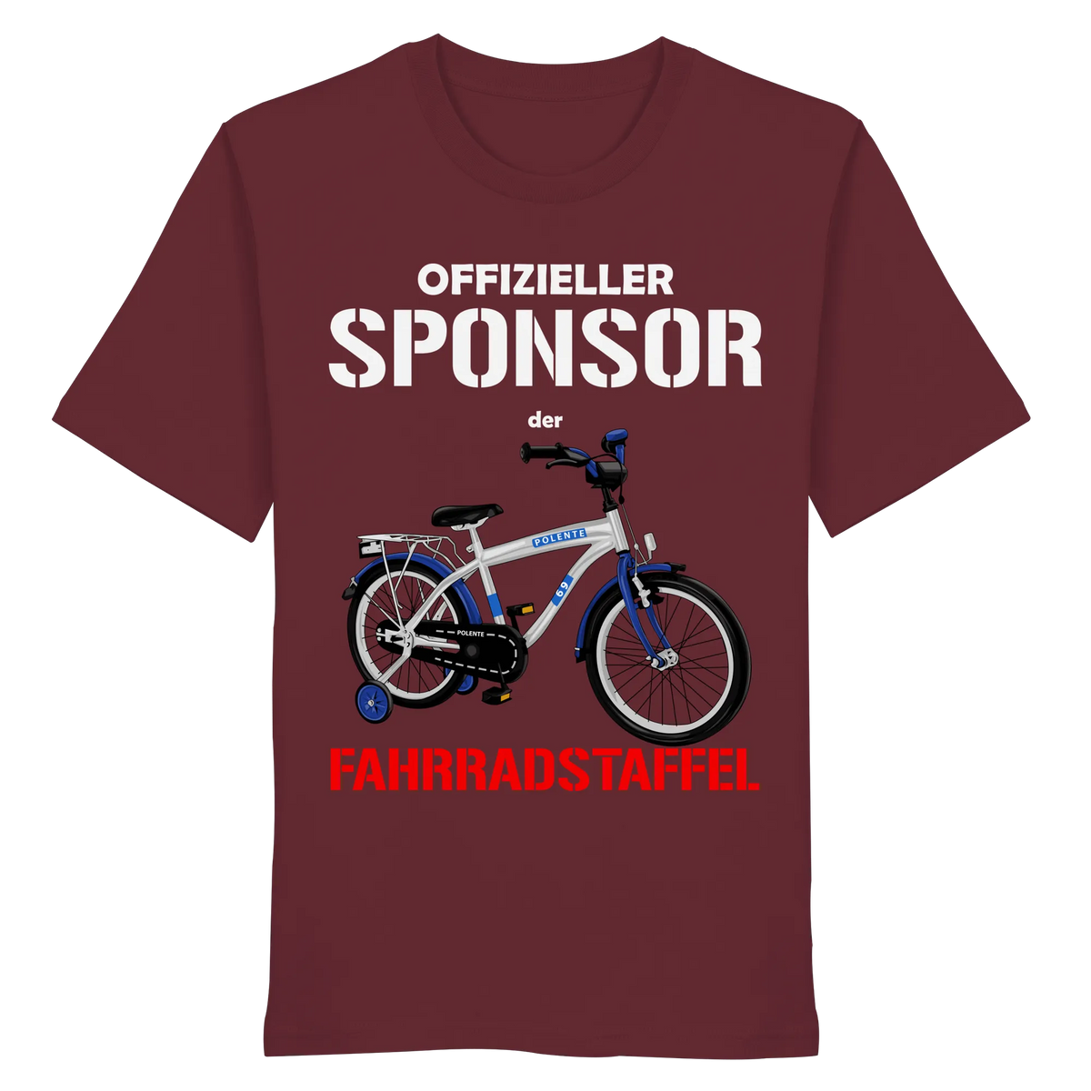 Offizieller Sponsor der FAHRRADSTAFFEL - Organic Shirt-Unisex-Shirts-BassBuddys-Burgundy-XS-BassBuddys | Shop