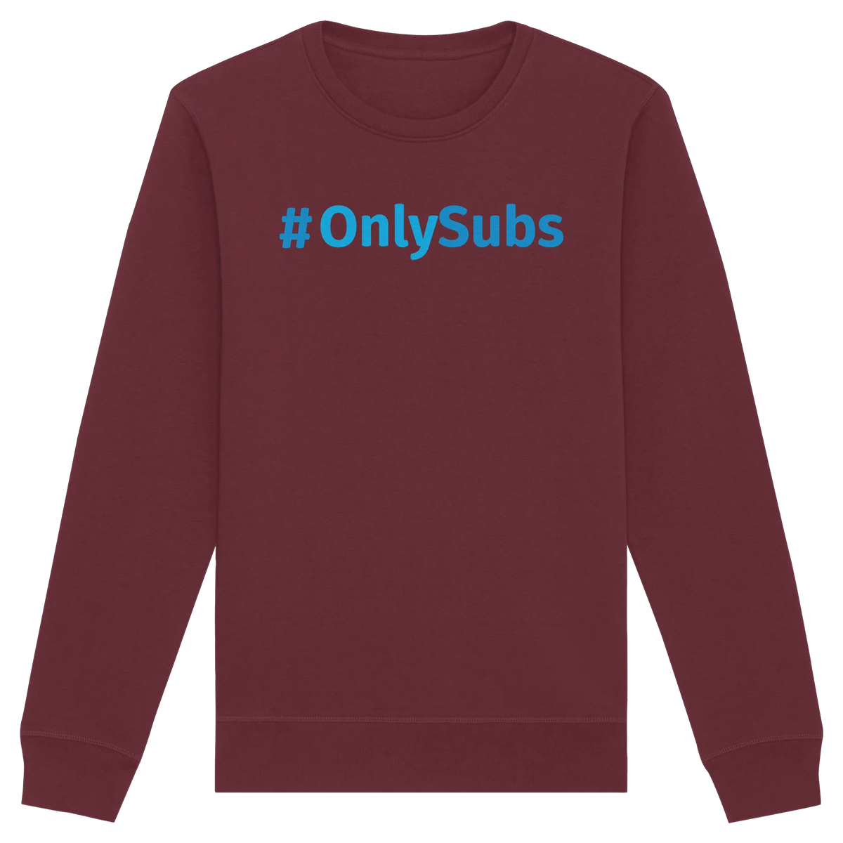 #OnlySubs - Organic Basic Unisex Sweatshirt-Sweatshirts-BassBuddys-Burgundy-XS-BassBuddys | Shop