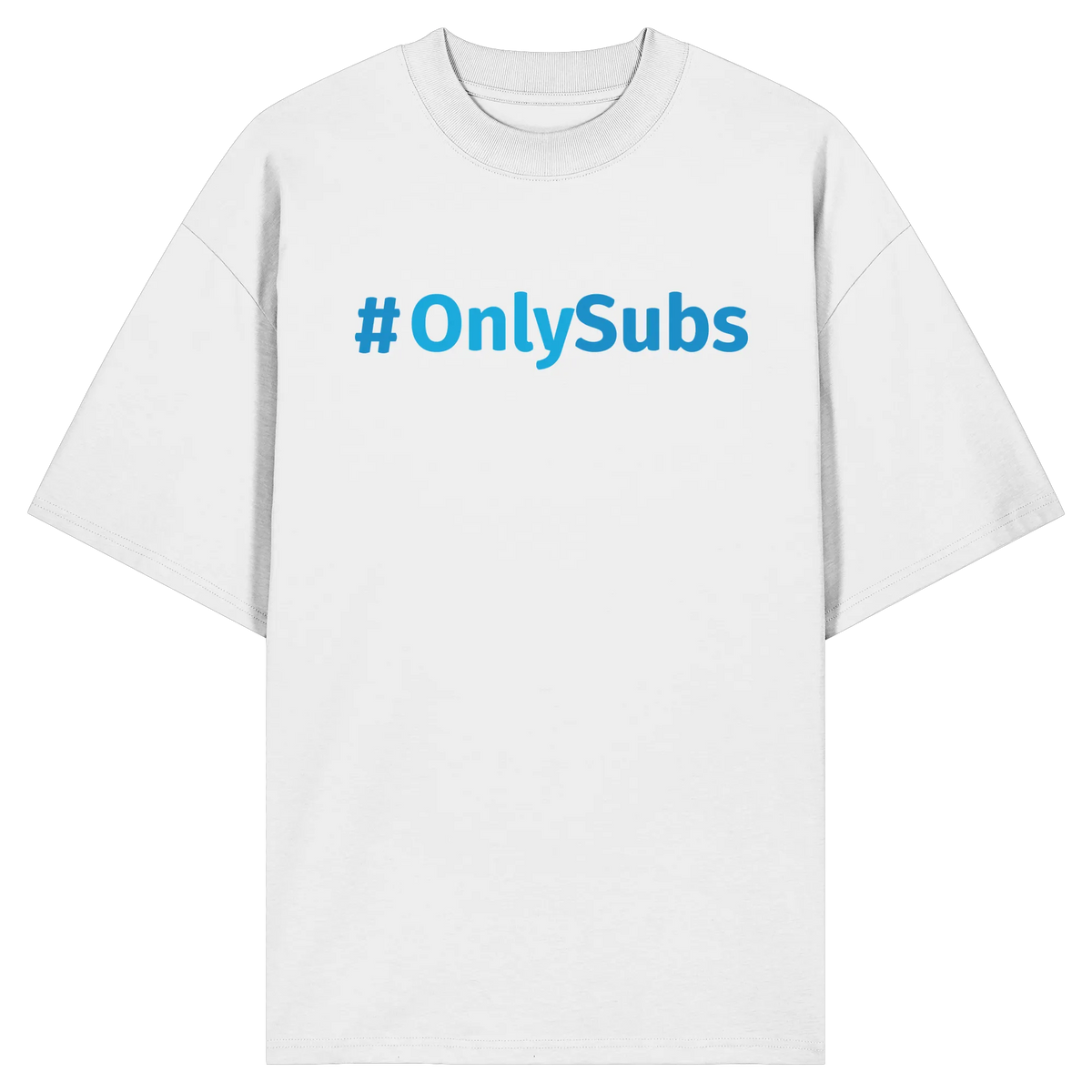 #OnlySubs - Organic Oversize Shirt-Unisex-Shirts-BassBuddys-White-XS-BassBuddys | Shop
