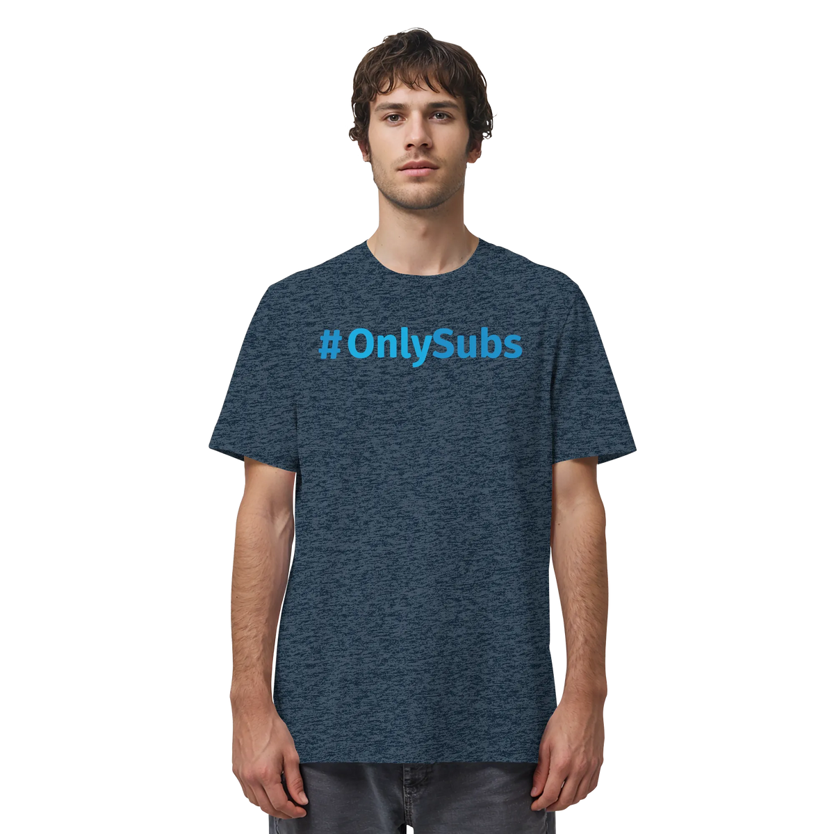 #OnlySubs - Organic Shirt-Unisex-Shirts-BassBuddys-Dark Heather Blue-XS-BassBuddys | Shop