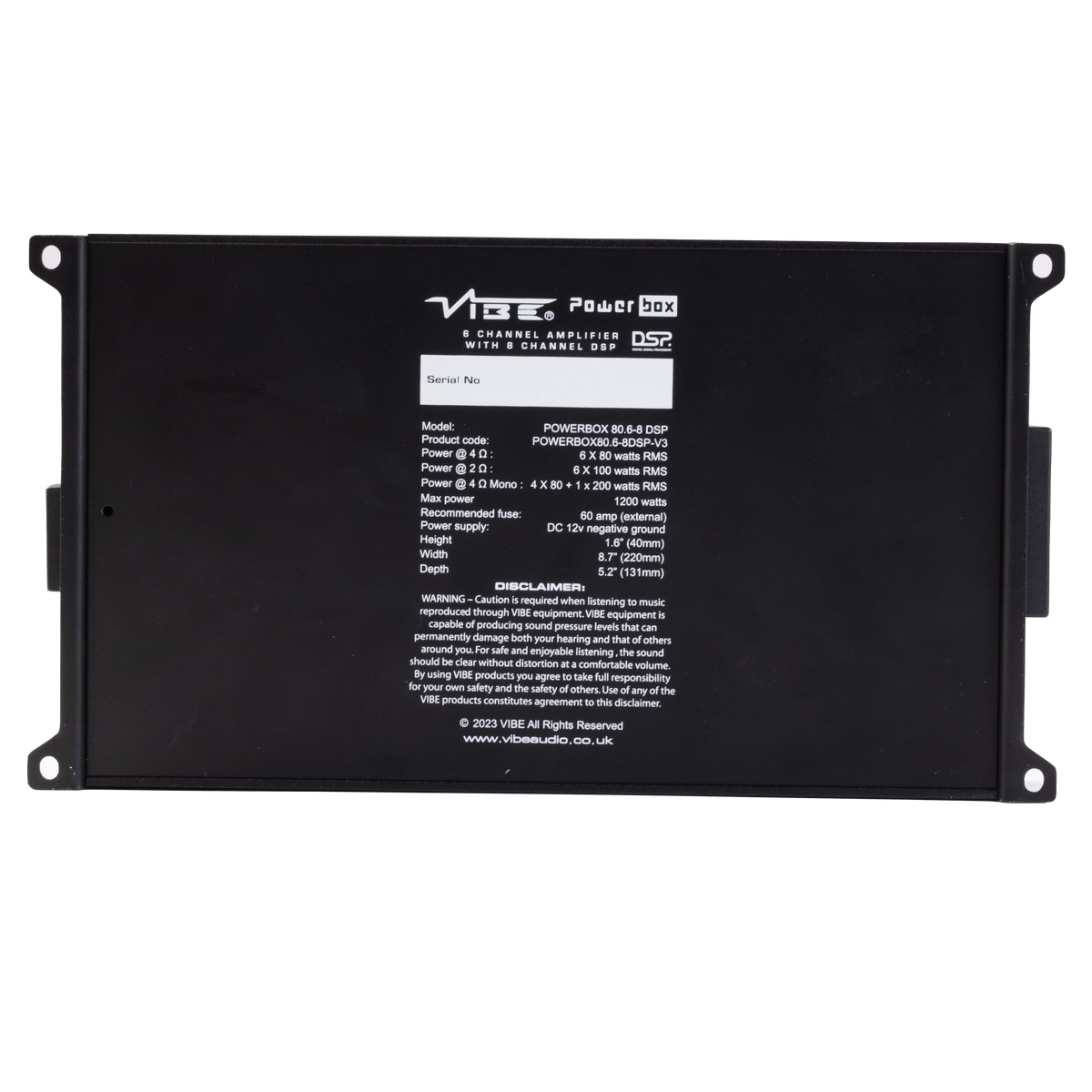 Vibe Audio POWERBOX80.6-8DSP-V3 – 6 Kanal DSP Verstärker – Ansicht 7