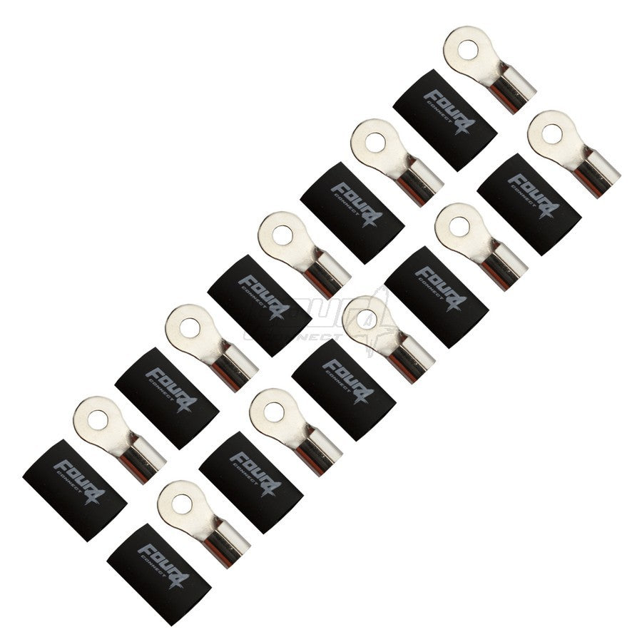 Ringösen-Set 10 Stück – M6/M8/M12 – 10–70 mm² – Rot oder Schwarz