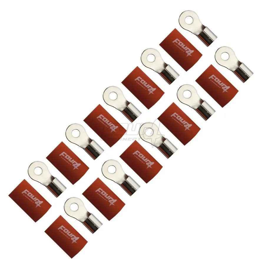 Ringösen-Set 10 Stück – M6/M8/M12 – 10–70 mm² – Rot oder Schwarz