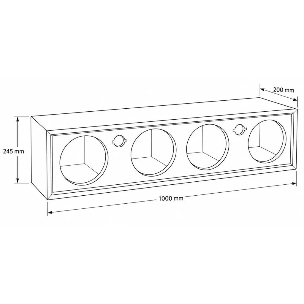 SPL Plank 4x6.5" Slot-6,5 Zoll Lautsprechergehäuse-Loud as Hell-BassBuddys | Shop