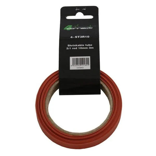 Schrumpfschlauch 2:1 Rot 3 m-Schrumpfschlauch-Four Connect-10mm-BassBuddys | Shop