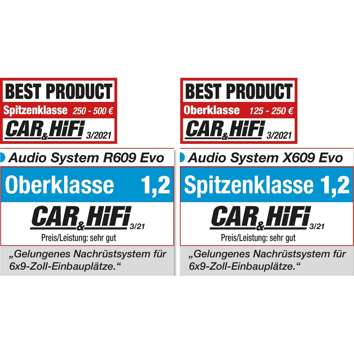 X609 EVO2-6*9 Zoll Lautsprecherset-Audio System-BassBuddys | Shop