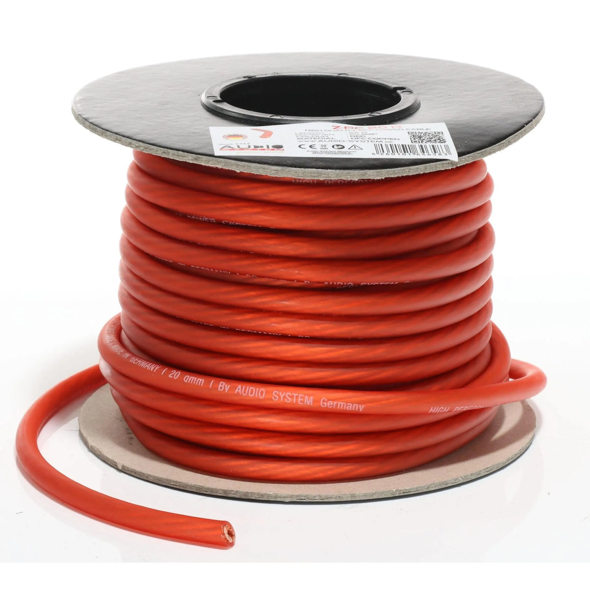 Z-PC 20 – Meterware-20mm² Stromkabel-Audio System-Rot-BassBuddys | Shop
