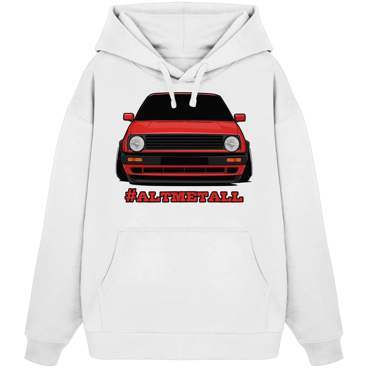 #ALTMETALL Oversize Hoodie White XS – Produktbild 1