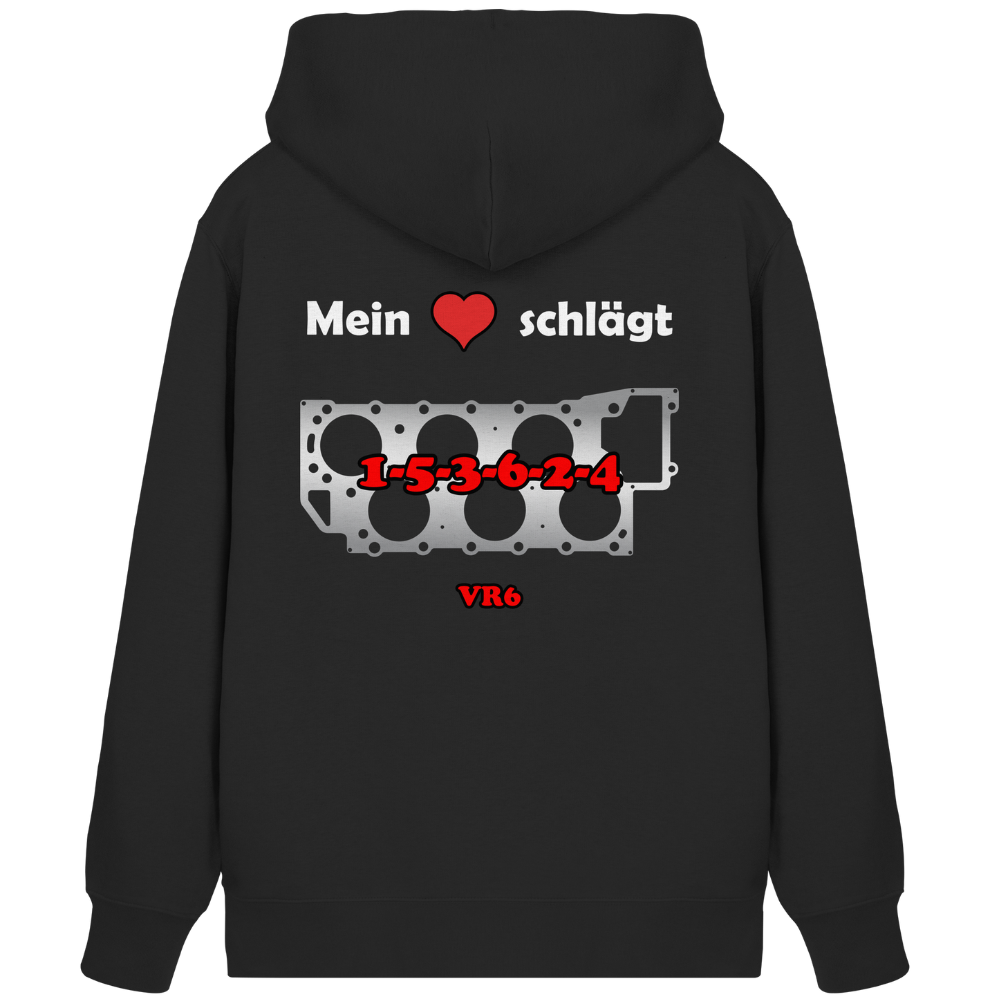 Mein Herz schlägt 1-5-3-6-2-4 - Organic Zipper