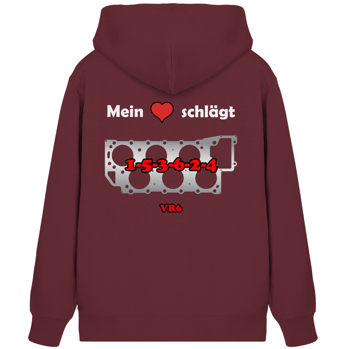 Mein Herz schlägt 1-5-3-6-2-4 - Organic Zipper