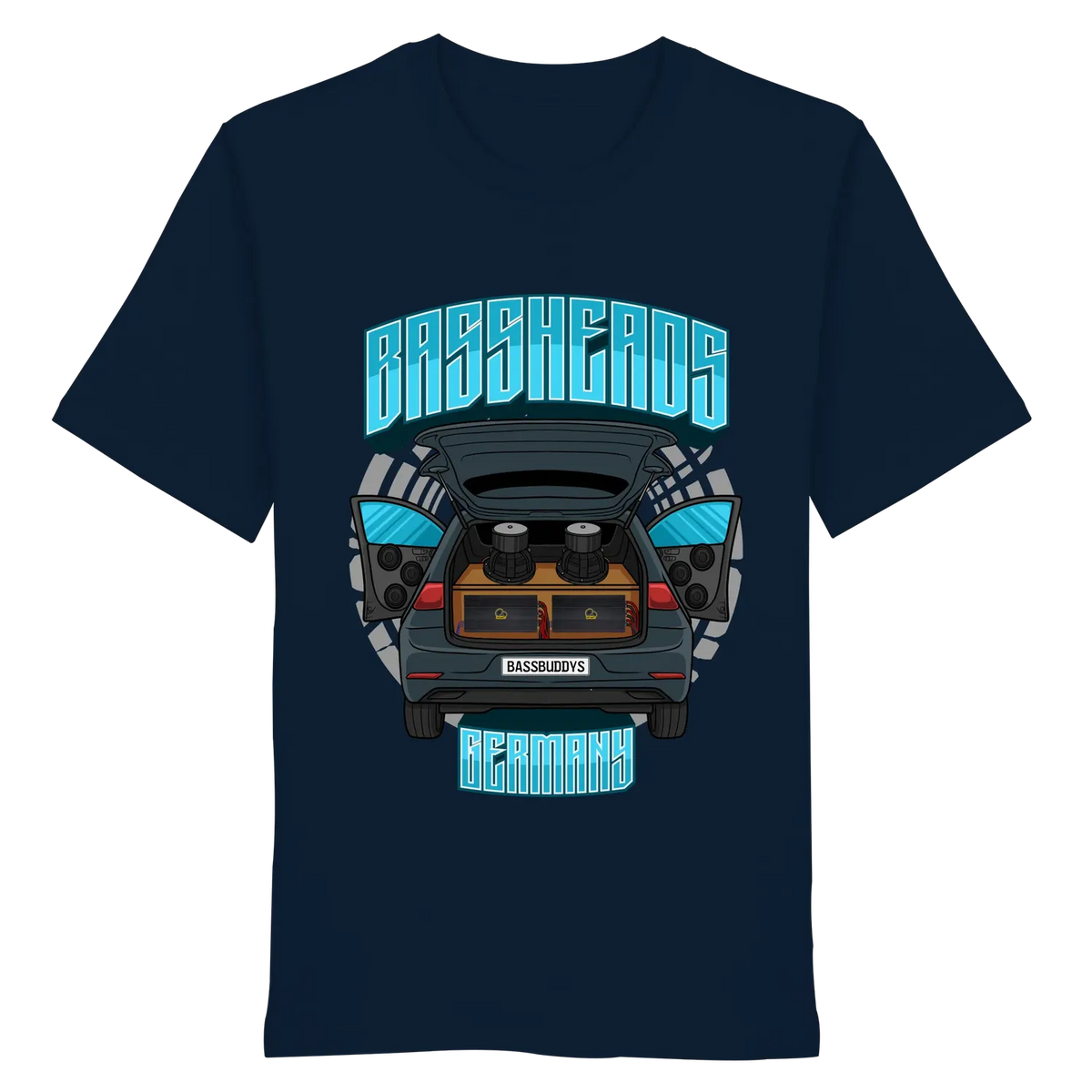BASSHEADS GERMANY - Organic Shirt French Navy XS – Produktbild 3