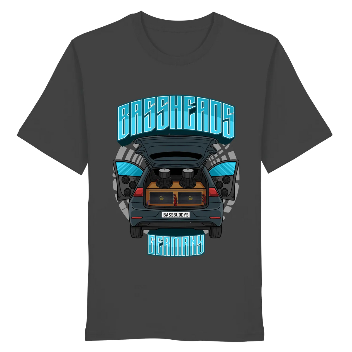 BASSHEADS GERMANY - Organic Shirt Anthracite XS – Produktbild 5
