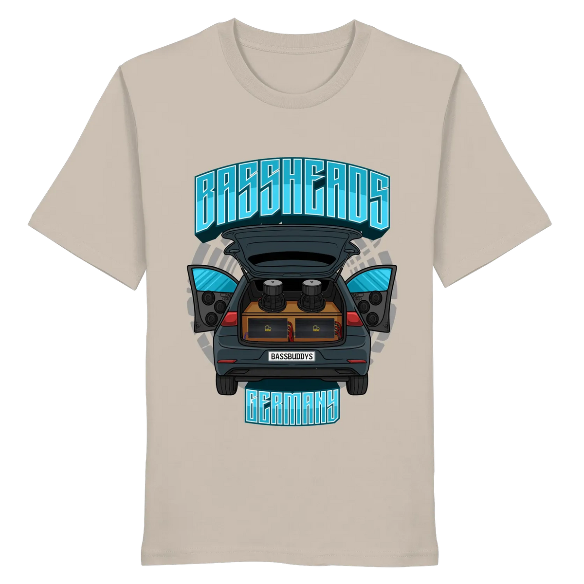 BASSHEADS GERMANY - Organic Shirt Desert Dust XS – Produktbild 9