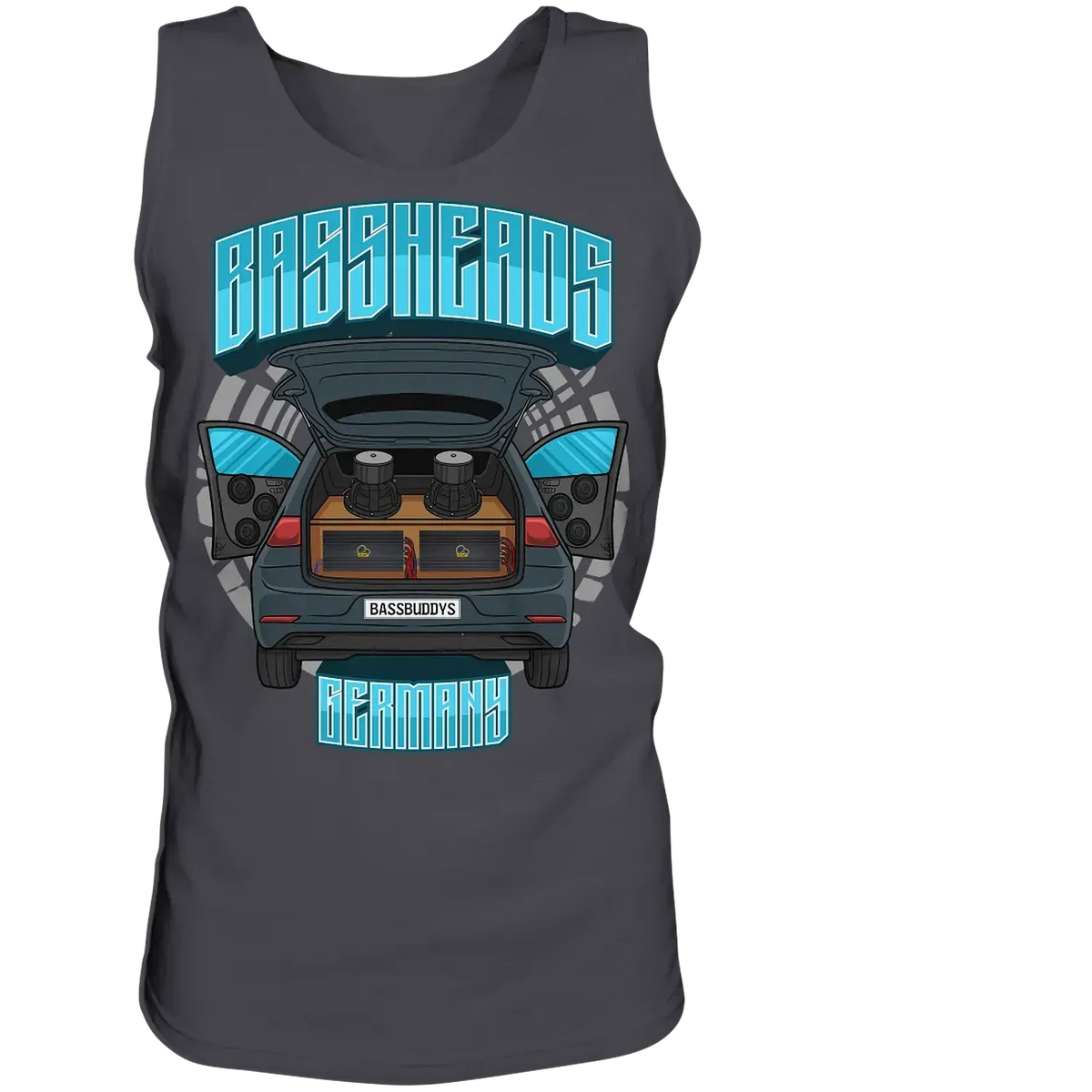 BASSHEADS GERMANY - Tank-Top Charcoal S – Produktbild 2
