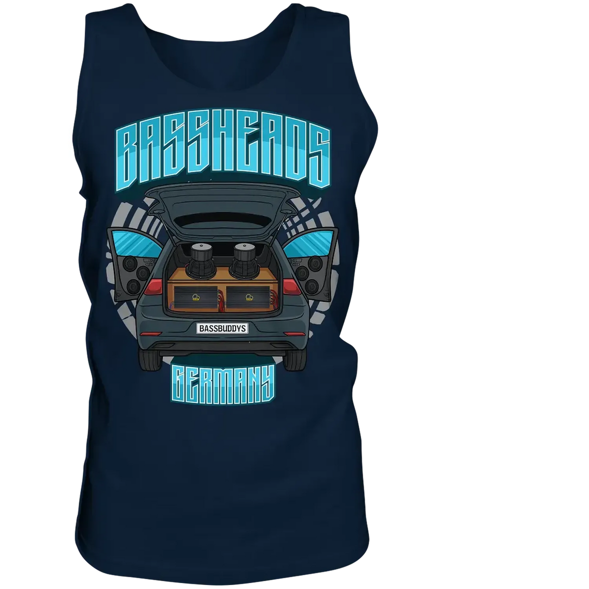BASSHEADS GERMANY - Tank-Top Navy S – Produktbild 3