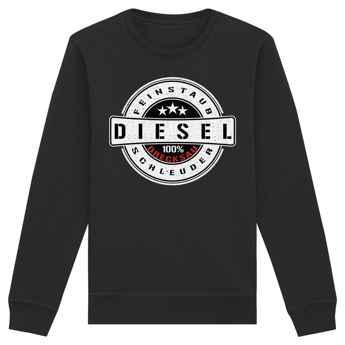 Feinstaub Schleuder Diesel 100% Drecksau Sweatshirt Black XS – Produktbild 2