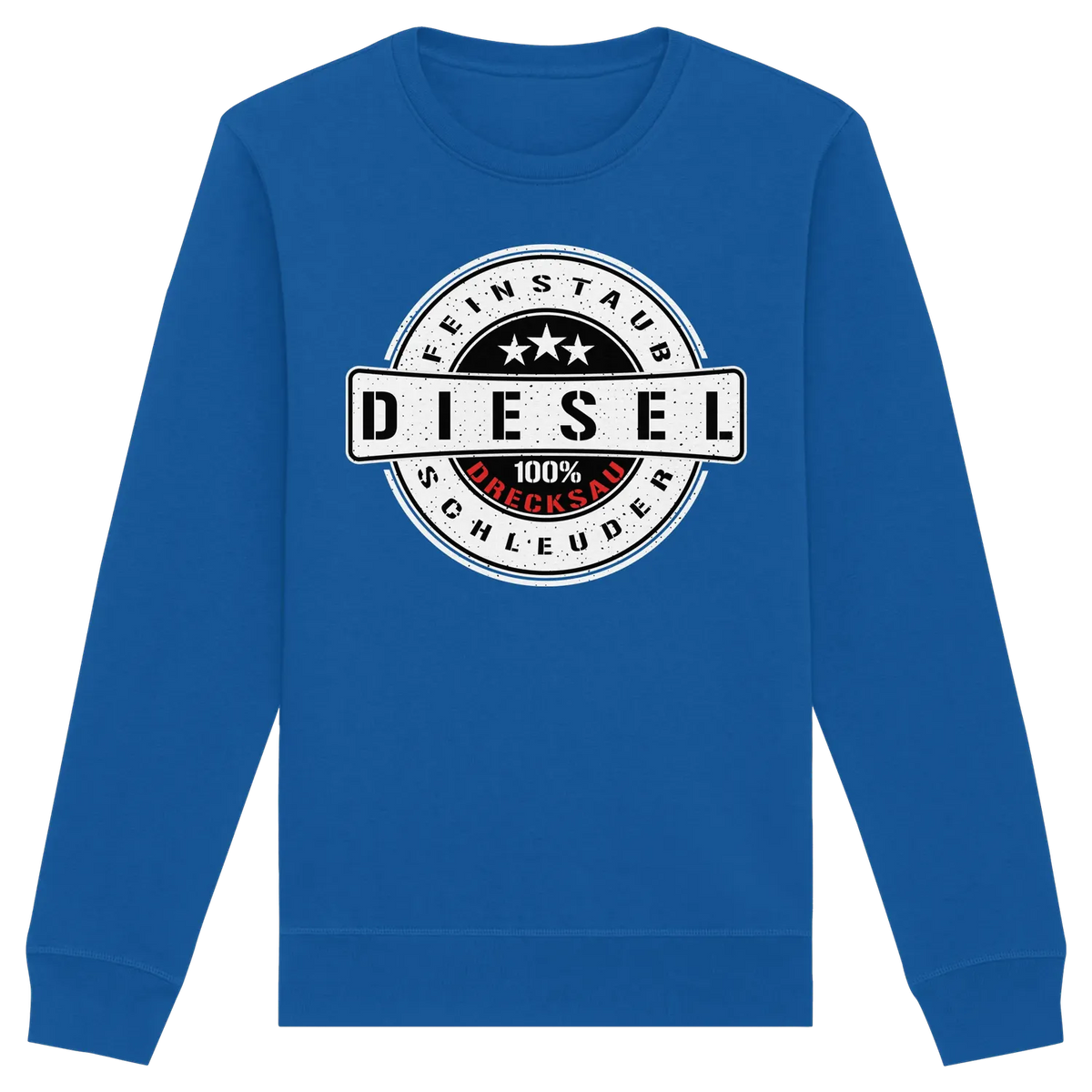 Feinstaub Schleuder Diesel 100% Drecksau Sweatshirt Royal Blue XS – Produktbild 4