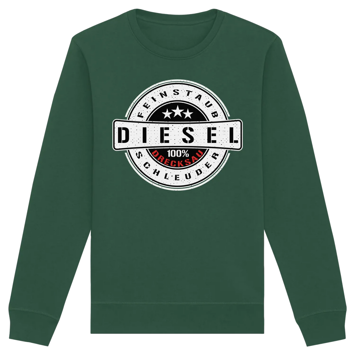 Feinstaub Schleuder Diesel 100% Drecksau Sweatshirt Bottle Green XS – Produktbild 5