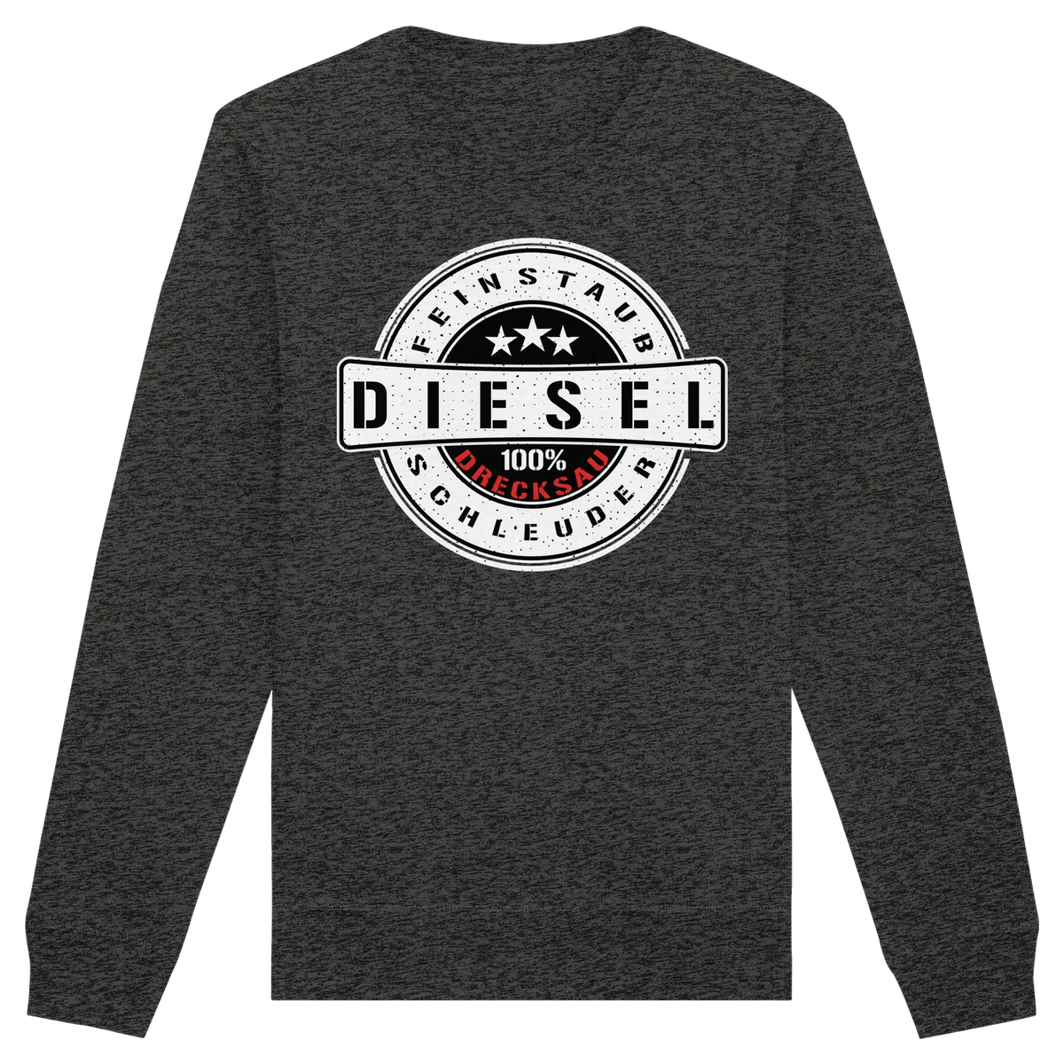 Feinstaub Schleuder Diesel 100% Drecksau Sweatshirt Dark Heather Grey XS – Produktbild 7