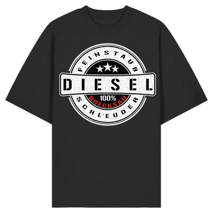Feinstaub Schleuder Diesel 100% Drecksau Oversize Shirt Black XS – Produktbild 1