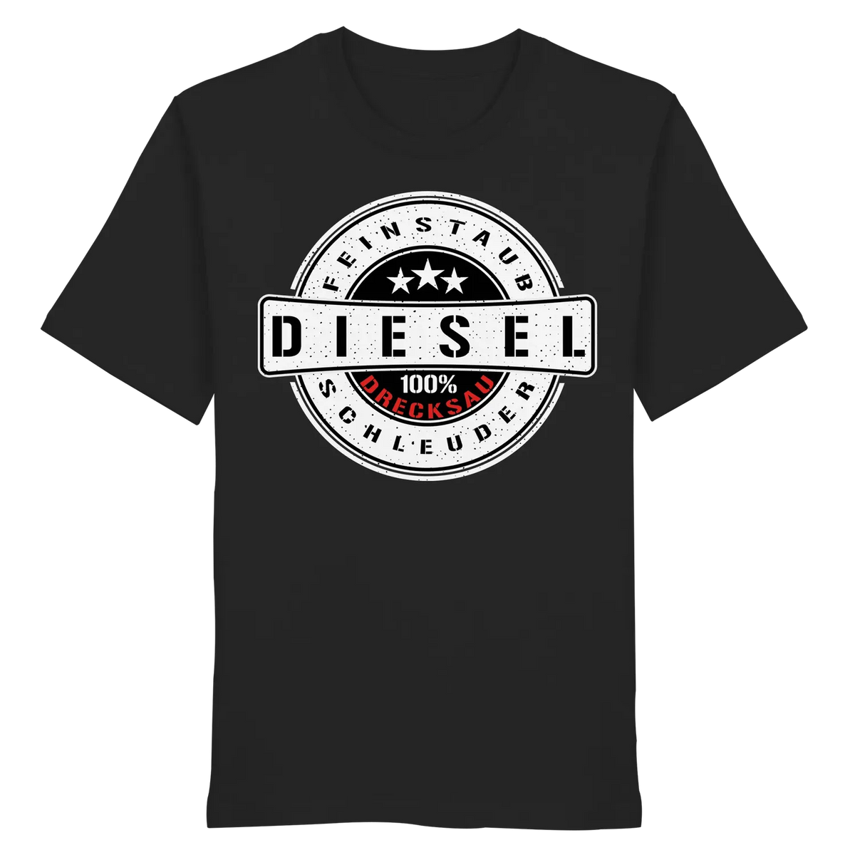 Feinstaub Schleuder Diesel 100% Drecksau Shirt Black XS – Produktbild 7
