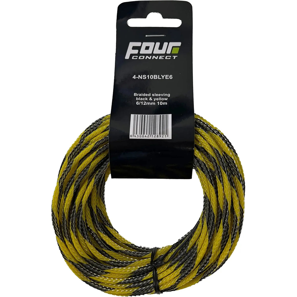Nylon Sleeve schwarz/gelb 10m 6/12mm – Produktbild 1