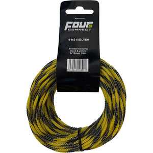 Nylon Sleeve schwarz/gelb 10m 6/12mm – Produktbild 1