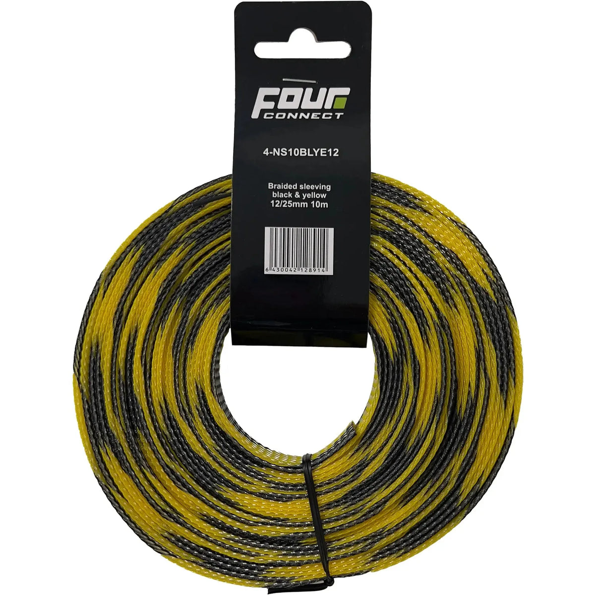 Nylon Sleeve schwarz/gelb 10m 12/25mm – Produktbild 2
