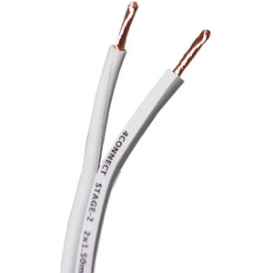 OFC-Lautsprecherkabel 2×1,5 mm² weiß – Produktbild 1