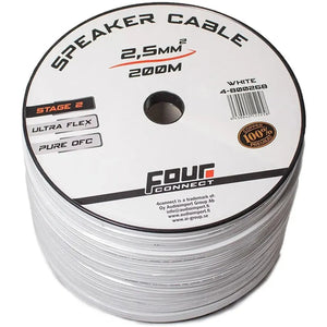 OFC-Lautsprecherkabel 2×2,5 mm² weiß 200Meter – Produktbild 3