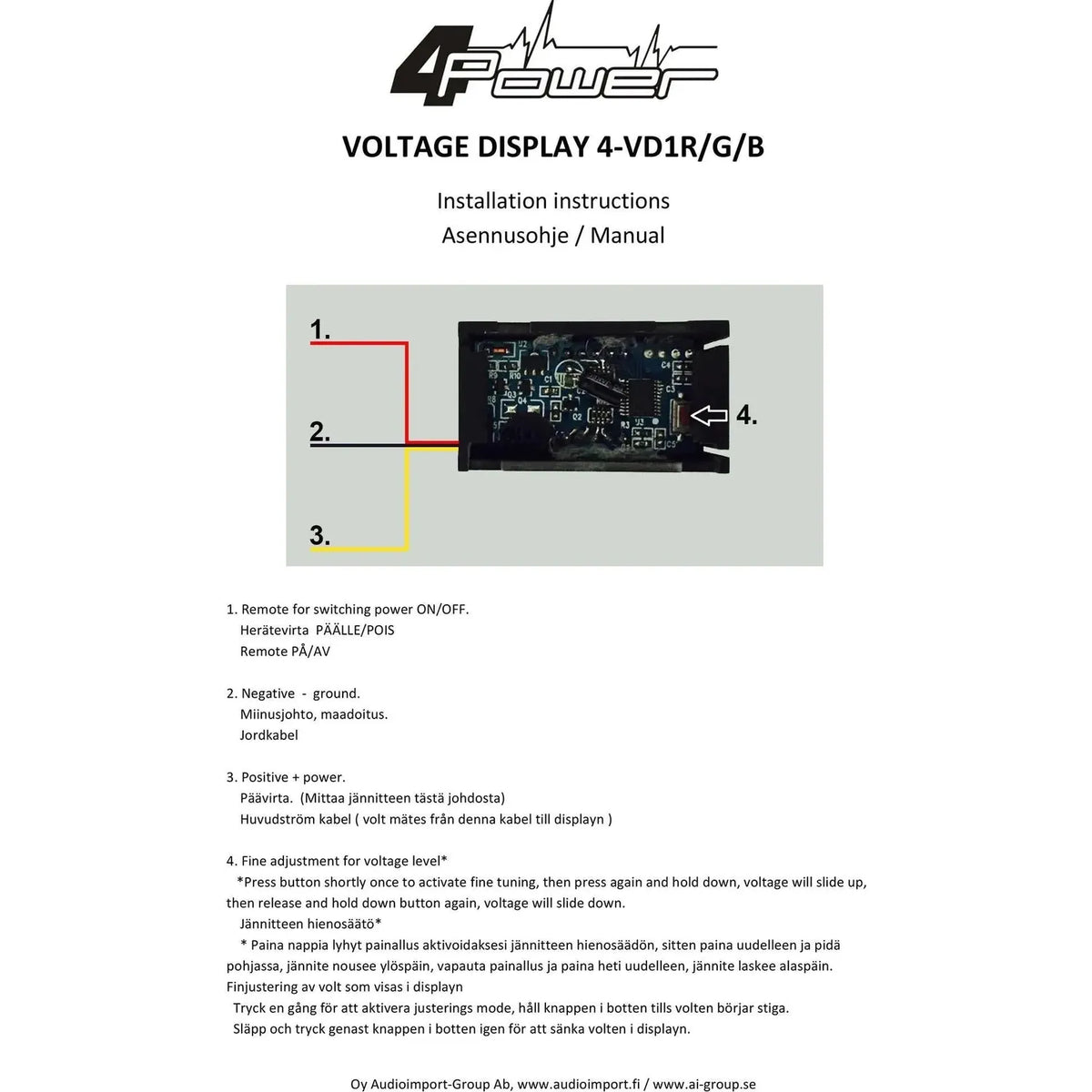 Power 4-VD1 Digital-Voltmeter – Produktbild 4