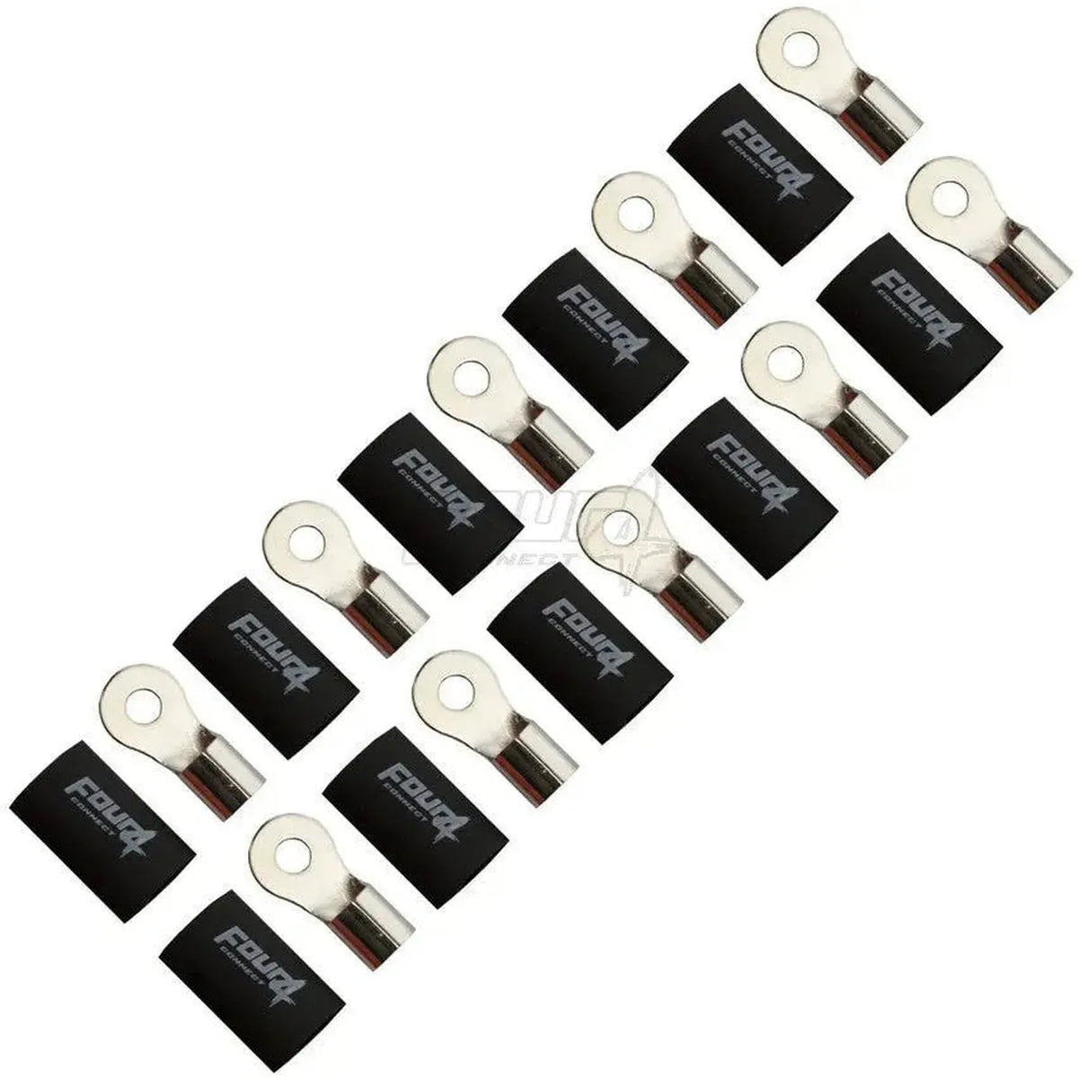 Ringösen-Set 10 Stück – M6/M8/M12 – 10–70 mm² – Rot oder Schwarz Schwarz 10mm² M4 – Produktbild 2